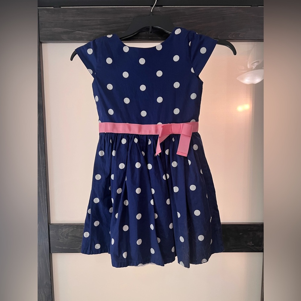 Carters navy polkadot dress